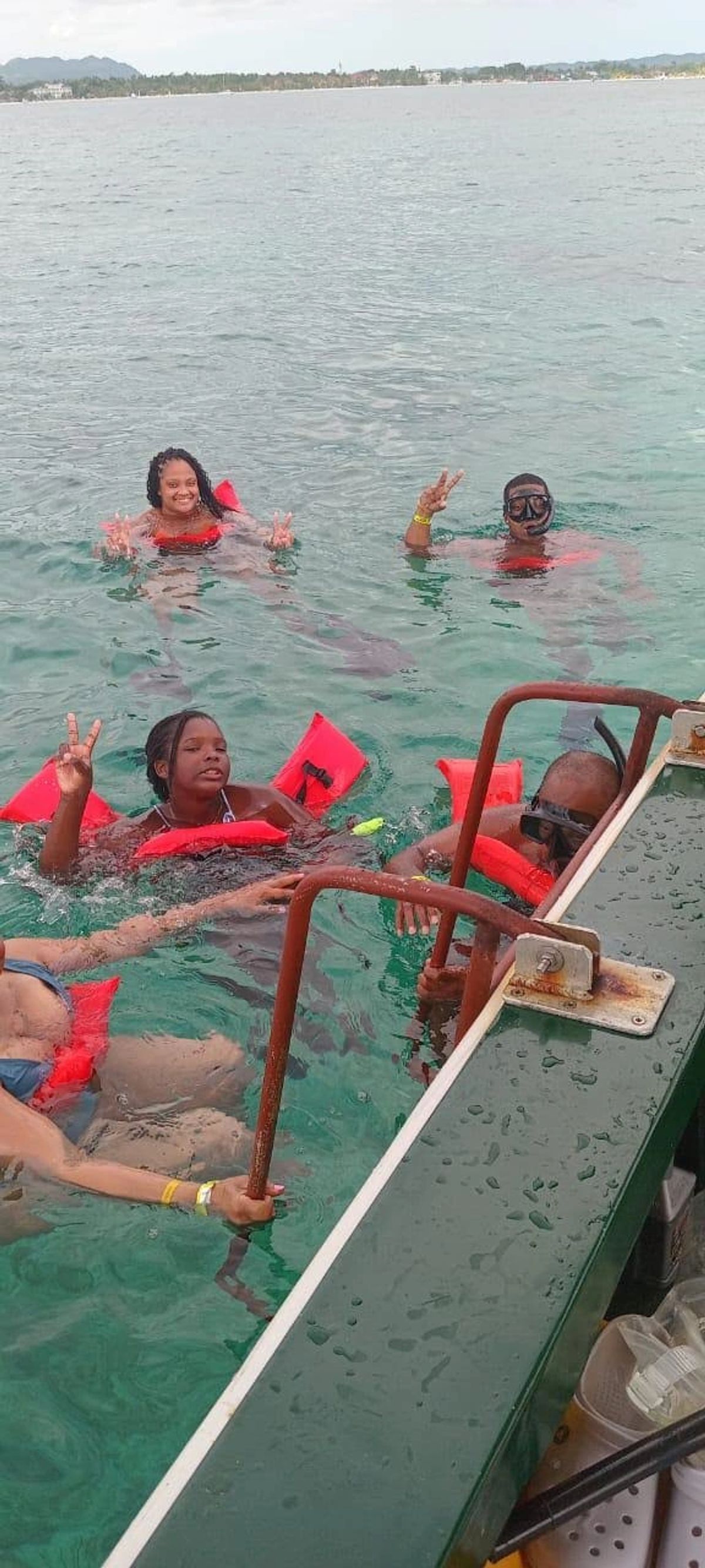 Guests snorkeling in the reef